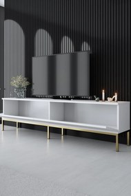 TV szekrény Lord - White, Gold