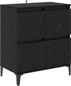 vidaXL Széf Fekete tölgy 60 x 35 x 70 cm Műszaki fa és vas