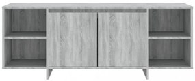 szürke sonoma színű szerelt fa TV-szekrény 130 x 35 x 50 cm