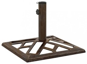 vidaXL bronzszínű öntöttvas napernyőtalp 44 x 44 x 31 cm