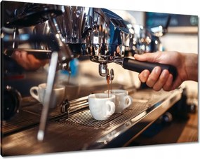 Festmények 100x70 Barista tölti a kávét