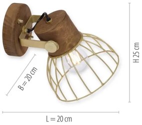 Leuchten Direkt 11486-60 - Fali spotlámpa ALAMI 1xE27/25W/230V