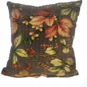 Fakéreg párnahuzat 70x80 grafit őszi levelek