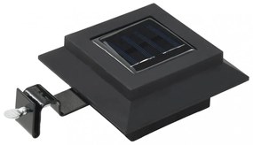 12 db fekete négyzet alakú kültéri napelemes LED lámpa 12 cm