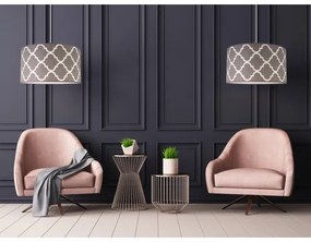 Duolla - Csillár zsinóron MAROKO 1xE27/40W/230V átm. 45 cm szürke/fehér