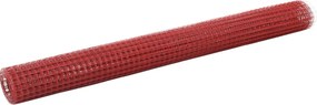vidaXL piros PVC-bevonatú acél csirkeháló drótkerítés 25 x 1,5 m