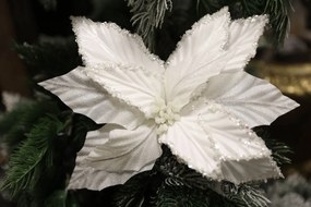 Fehér-ezüst mikulásvirág 28cm