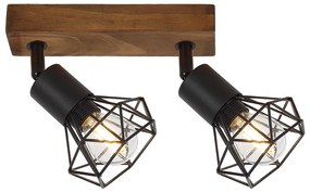 Rabalux 3138 - Spotlámpa ZEUS 2xE14/40W/230V tölgy