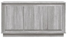 szürke sonoma színű szerelt fa tálalószekrény 102x35x55 cm