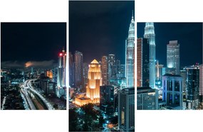 Kép - Éjszaka Kuala Lumpurban (90x60 cm)