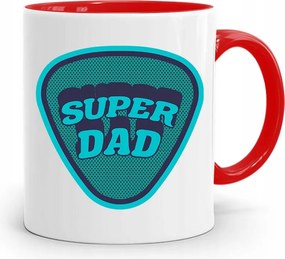 Piros Bögre Apának Szuper Dad Ajándék fényképes nyomtatással