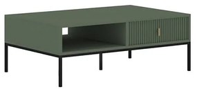 SUE dohányzóasztal, zöld/fekete