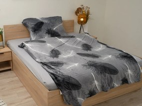 Mikroplüss ágyneműhuzat VELSOFT szürke Ágyneműhuzat mérete: 70 x 90 cm | 140 x 200 cm