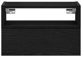 2 db fekete falra szerelhető éjjeliszekrény 45 x 26 x 28,5 cm