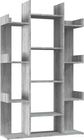 vidaXL szürke sonoma színű szerelt fa könyvszekrény 86 x 25,5 x 140 cm