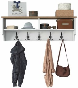 Polo White and Walnut fali akasztó