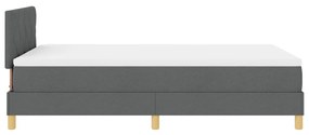 Boxspring ágy matraccal &amp; LED Sötétszürke 120x200 cm Szövet