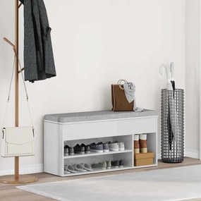 magasfényű fehér szerelt fa cipőpolc 102x30,5x45 cm