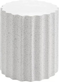 Tiaris kerek dohányzóasztal 41 cm - fehér terrazzo