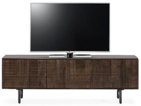 Sötétbarna mangófa TV-állvány 145x48x40 cm Kalai – MOME