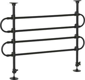 PawHut Állítható Autós Elválasztó Kutyák Számára, Szélesség és Magasság 87-135 x 60-105 cm, Univerzális Acél Védőrács Autós Csomagtartóhoz, Fekete | A