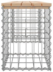 tömör fenyőfa gabion kerti pad 103x31x42 cm