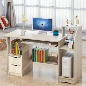 Polcos íróasztal 117x40x92cm tölgy FUR-1604-tolgy