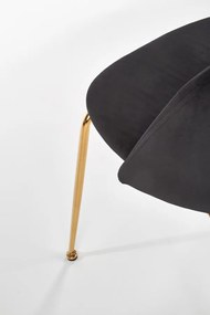 K-385 étkezőszék Fekete bársony szövet