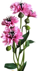Rózsaszín mű búzavirág 62cm