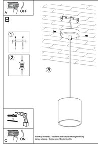 Csillár zsinóron ORBIS 1 1xGU10/40W/230V fehér