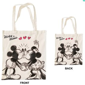 Disney Minnie Mickey Kiss vászontáska, bevásárlótáska 44 cm