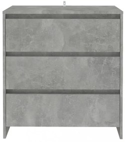 betonszürke szerelt fa tálalószekrény 70x41x75 cm