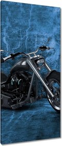 Vászonkép 55x115 Kék fal Motorkerékpár