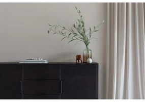Barna teakfa alacsony komód 135x82 cm Webster – White Label