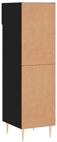 fekete szerelt fa cipőszekrény 30 x 35 x 105 cm