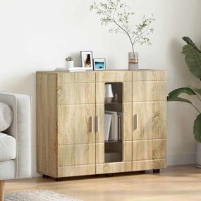 Széf polcokkal ajtóval sonoma tölgy 55.5 x 29 x 100 cm Faanyag