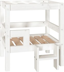 vidaXL fehér tömör fenyőfa kutyaágy 55,5 x 53,5 x 60 cm