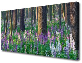 Vászonkép Forest Flowers Nature 100x50 cm