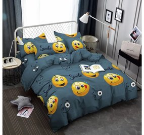 Mikroszálas ágyneműhuzat EMOJI KINYÚJTOTT nyelvvel szürke Ágyneműhuzat mérete: 70 x 90 cm | 140 x 200 cm