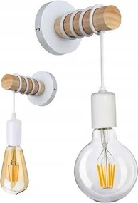 Fali lámpa fa 1xE27 Led túlnyúlás Loft kábelen Fehér