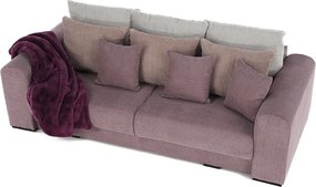 Extra tágas kanapé, lila, őreg rózsaszín, bézs színű, GILEN BIG SOFA