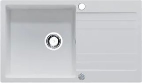 RIVA 1B 1D 860x500 gránit mosogató FEHÉR GRANMASTER