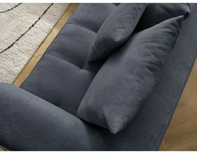 Sötétkék zsenília sarokkanapé (bal oldali-L alakú) Whesley – Bobochic Paris