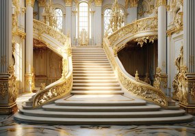 Fotótapéta Flizelin város Szuper Hatás 3D lépcső +ragasztó ingyen Ragasztó