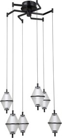 Italux Fuente PND-34395-6-BK Függőlámpa 6x30W/LED 3000K 1795lm IP20