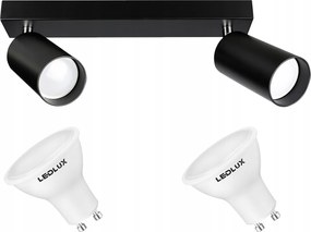 Mennyezeti lámpa szett halogén sín lámpatest 2x GU10 1,5W