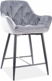 Hoker bárszék Cherry H-2 Velvet szürke Sig