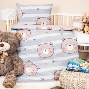 4Home gyermek pamut ágynemű kiságyba Little bear, 100 x 135 cm, 40 x 60 cm