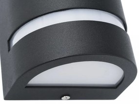 2 db fekete félhenger alakú kültéri fali lámpa 35 W