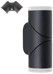 Prezent 28210A - LED Kültéri fali spotlámpa AKARA 2xLED/5W/230V IP65 fekete